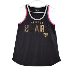 NFL Chicago Bears Womens Sequined Tank Top Sz M
